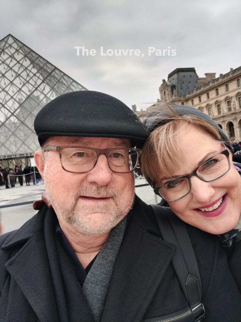 Jack Foster and his wife at the Louvre in Paris