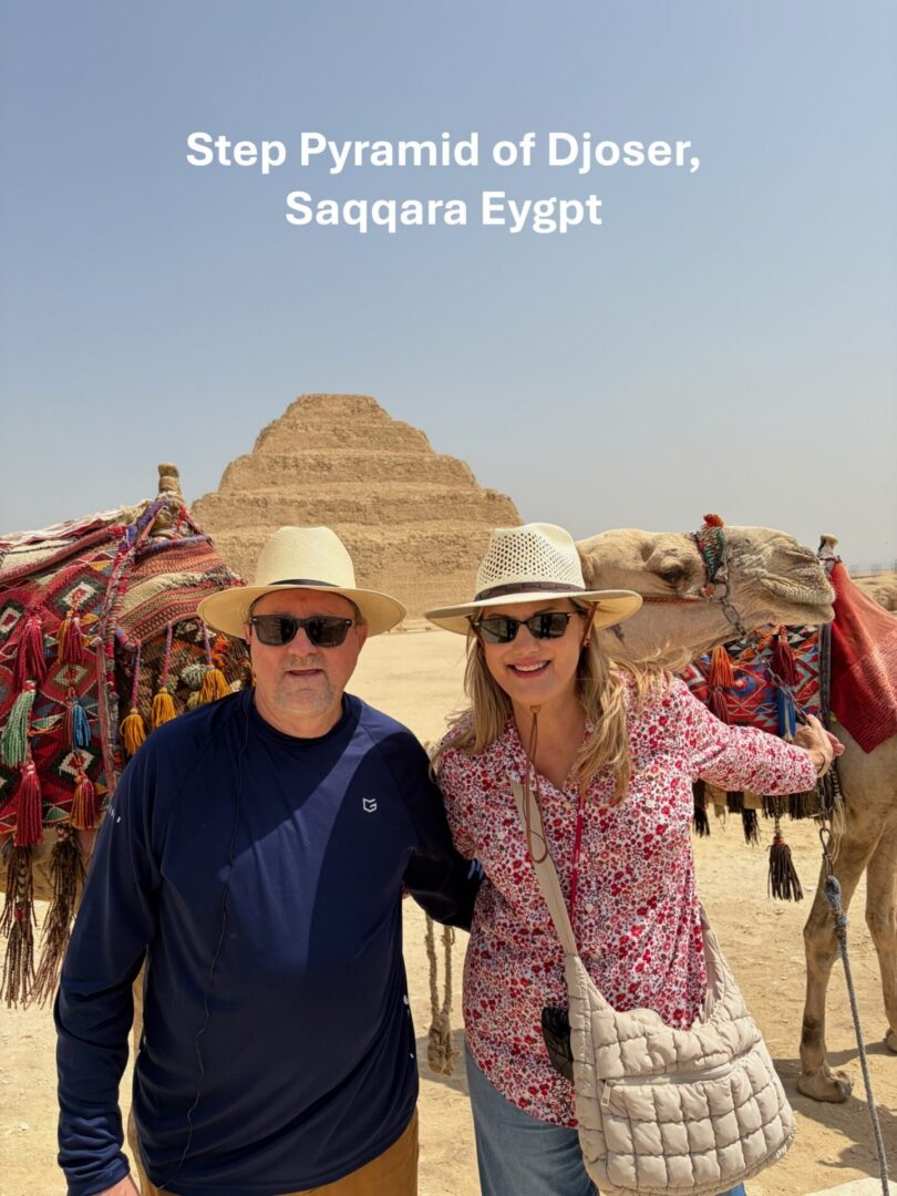 Realtor Jack Foster of Kerri Real Estate visits the Step Pyramid of Djoser in Saqqara Egypt